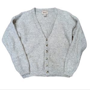 WOOLRICH Men's Tan Wool Button-Down Cardigan Sweater. Size large.